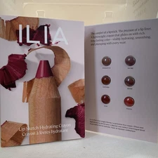 ILIA Lip Sketch Hydrating Crayon Sample 6 Shades Banquette, Rhyme, Earthen