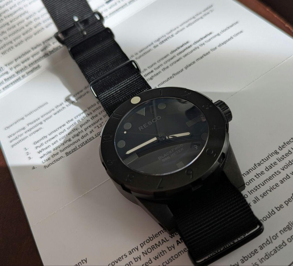 RESCO Patriot Gen1 Automatic Watch ETA Movement Black Dial Phoenix ...