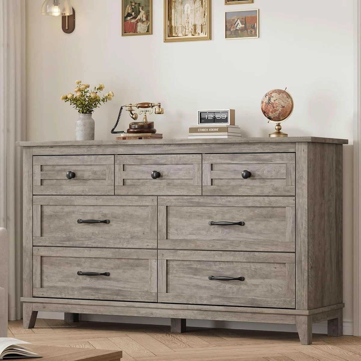 Country Gray Dresser Dressers & Chests of Drawers for sale | eBay