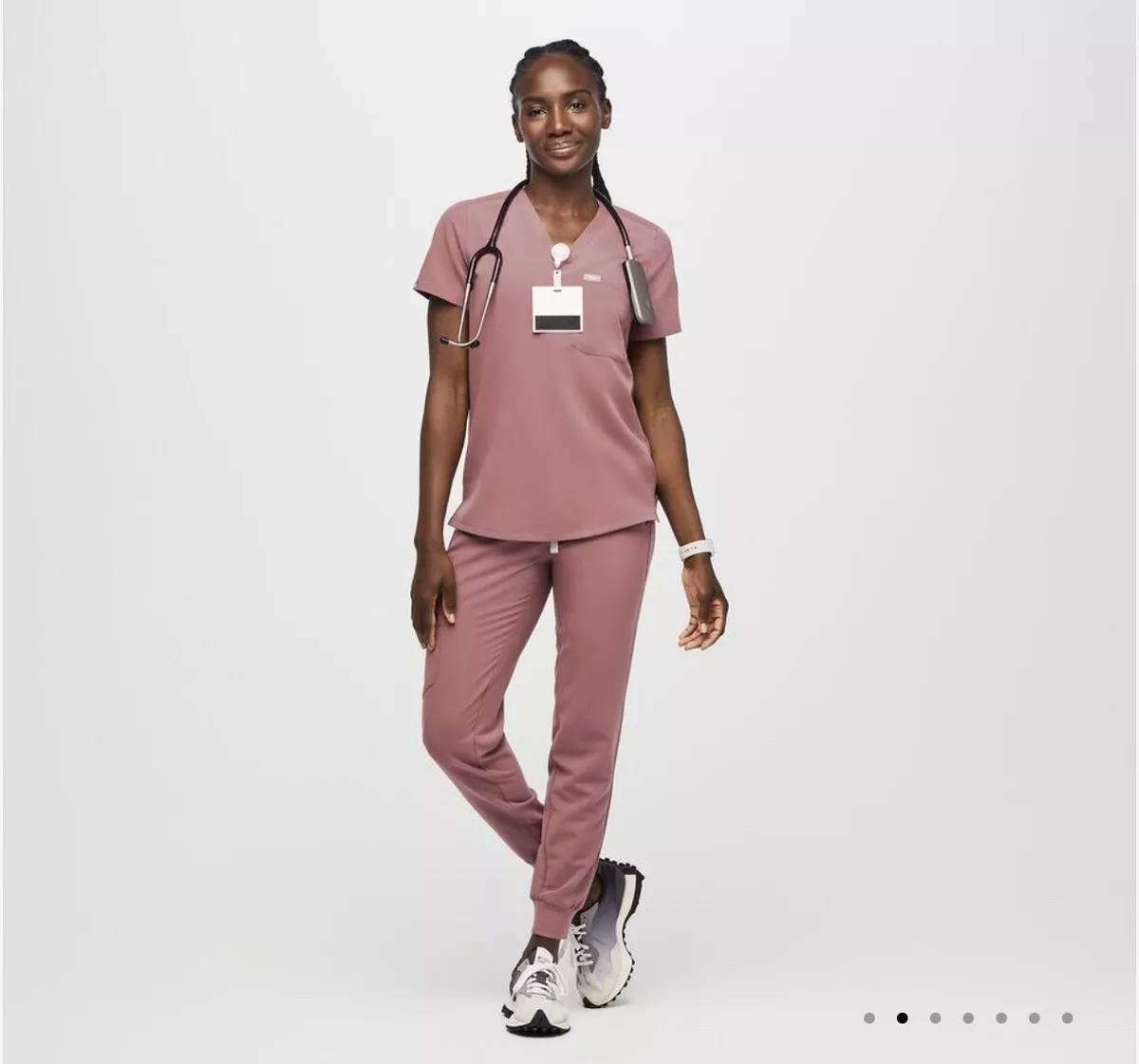 Figs mauve scrub best sale top