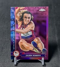Jaleen Roberts Pink Refractor 2024 Topps Chrome Olympics #4 Para Track & Field