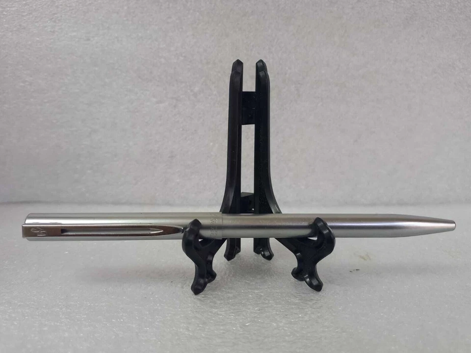 Bolígrafo Waterman Francia de colección raro plateado pluma recarga plata raro Foto 3 de 4