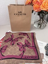 Coach Signature Bow Print Silk Bandana cz527