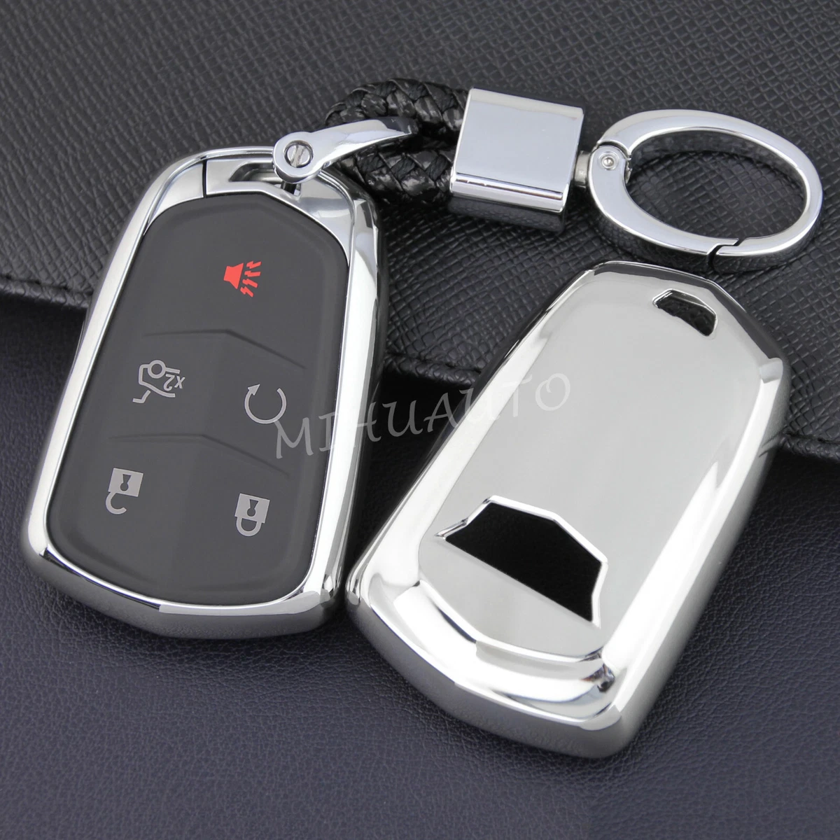 For Cadillac CT6 XT4 XT5 XT6 XTS Escalade Car Key Fob Chain Case