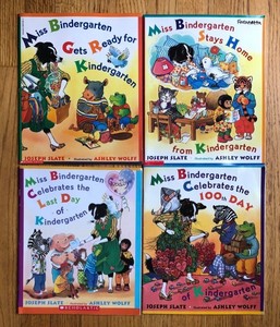 Lot 4 Miss Bindergarten Picture Books By Joseph Slate - 