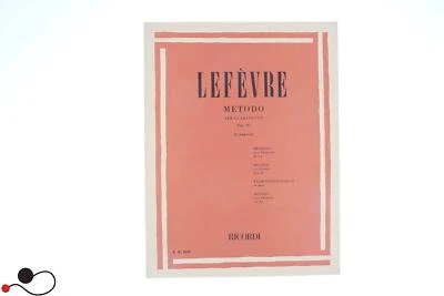 SPARTITO RICORDI LEFEVRE METODO PER CLARINETTO TERZO VOLUME