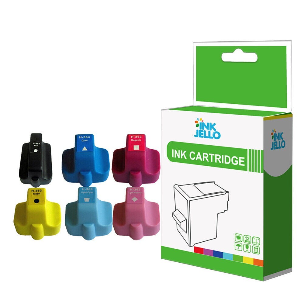 Eurotone 24x Cartuccia compatibile per HP D7168 C7275 C8180 sostituisce 363 SET tutti i colori Set