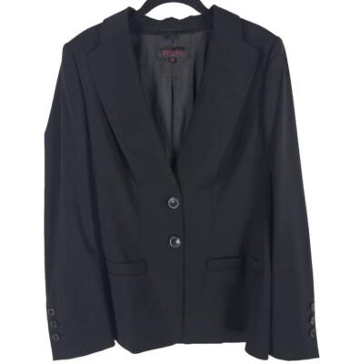 ESCADA 100% NEW WOOL 2 Button Blazer Jacket Rayon Lining 3 Button Cuffs Size 40