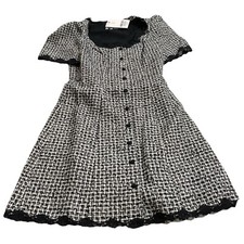 Reformation Women’s Black Check Anabella Dress Size 2