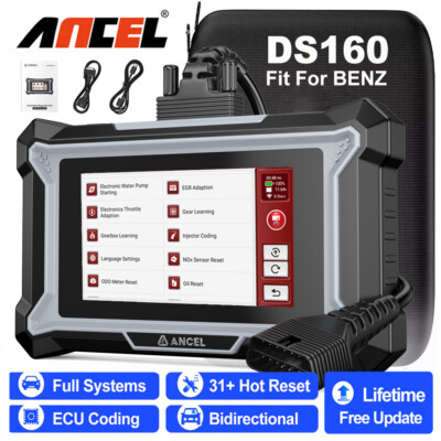 ANCEL DS160 For Benz Car Diagnostic Scanner Full System Bidirectional ECU DPF
