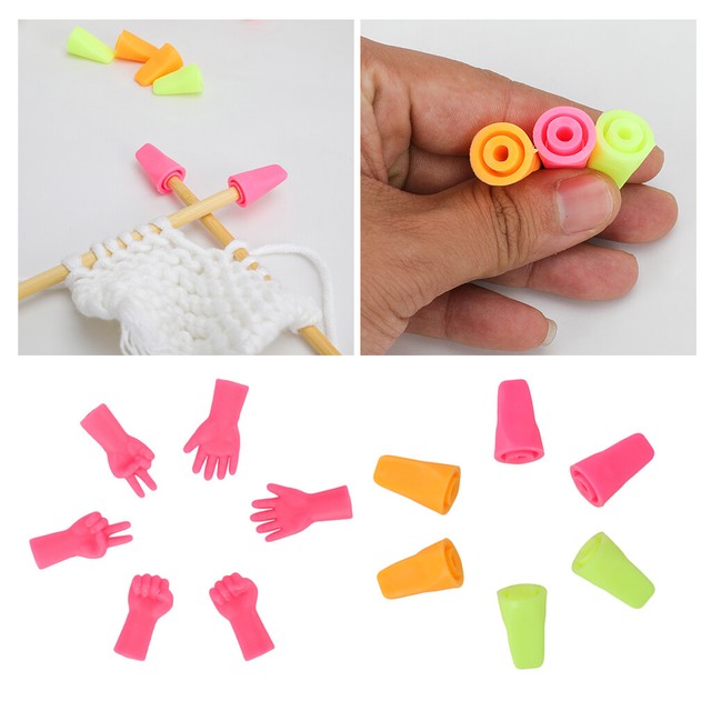 Pack of 12 Rubber Knitting Needle Point Protectors/Stoppers Tip Cover