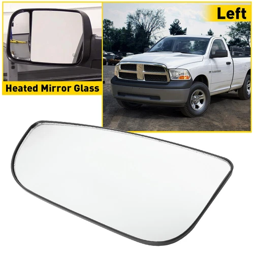 AUXITO Exterior Mirror Glass Power LH Driver Side for Dodge Ram 1500 2500