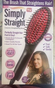 Simply Straight Ceramic Brush Hair Straightener Brush 