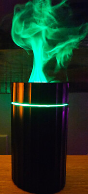 Car Oil Diffuser - Multi-Color Led Fire Humidifier - 9+ Colors & 3 Settings