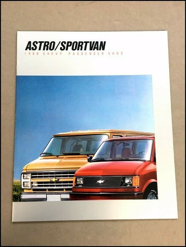 1988 Chevrolet Chevy Sportvan and Astro Van Original Sales