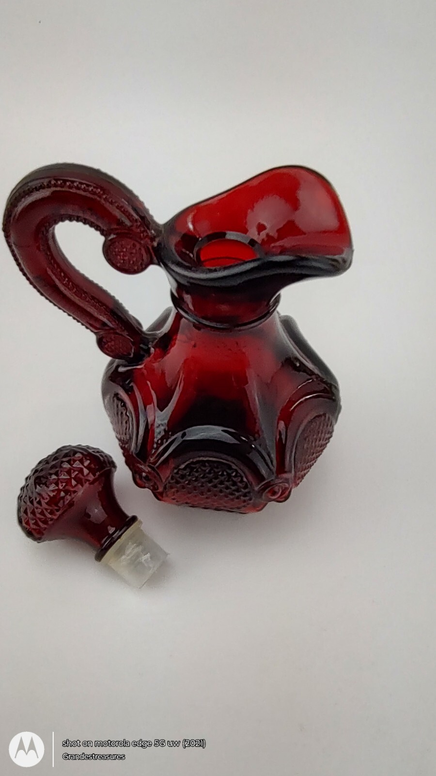 Avon Royal Ruby Red 1876 Cape Cod Cruet Bottle 5 3/4" Tall With Stopper ...