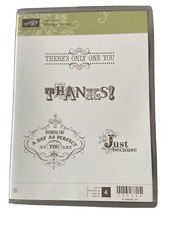 Stampin up Rubber Stamp Set 4 pieces VINTAGE VERSES