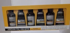 CASA TOSCANA 6 PC BODY CARE COLLECTION INFUSED WITH ARGAN OIL & SHEA BUTTER NIB