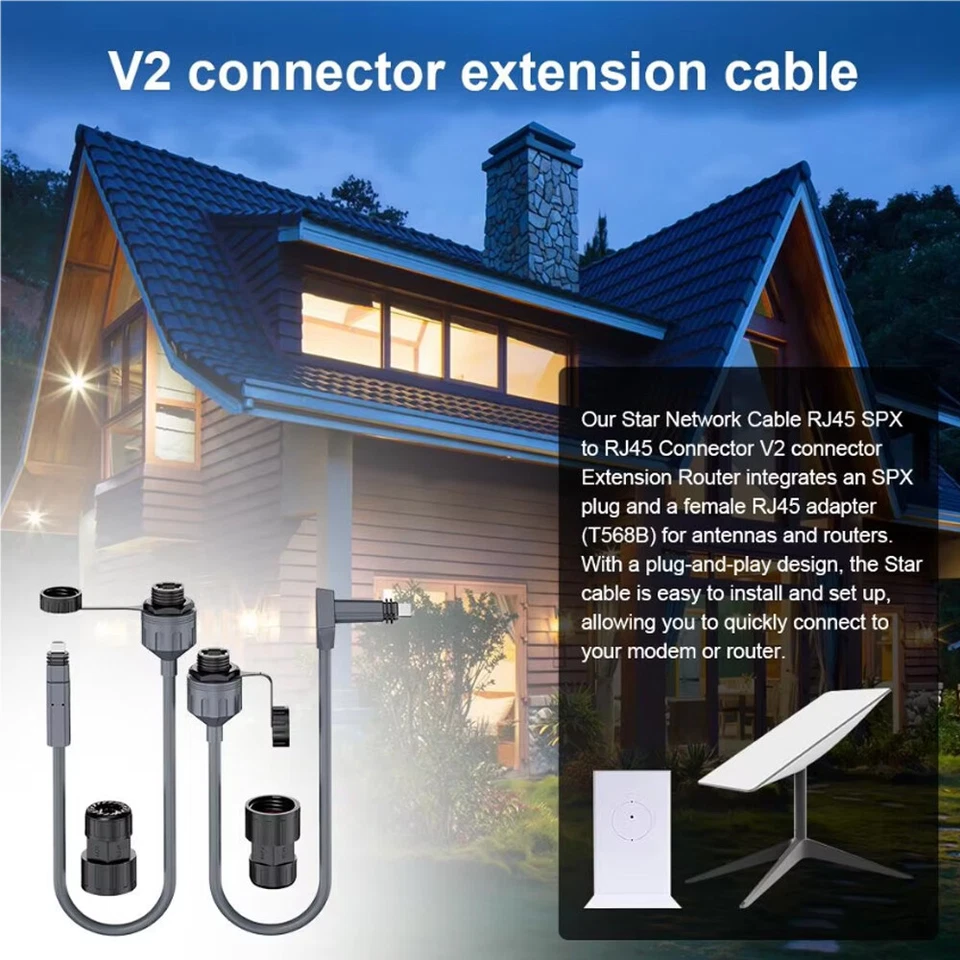 Adaptador hembra conector SPX a RJ45 impermeable conector hembra StarLink V2/Gen 2 Foto 3 de 4