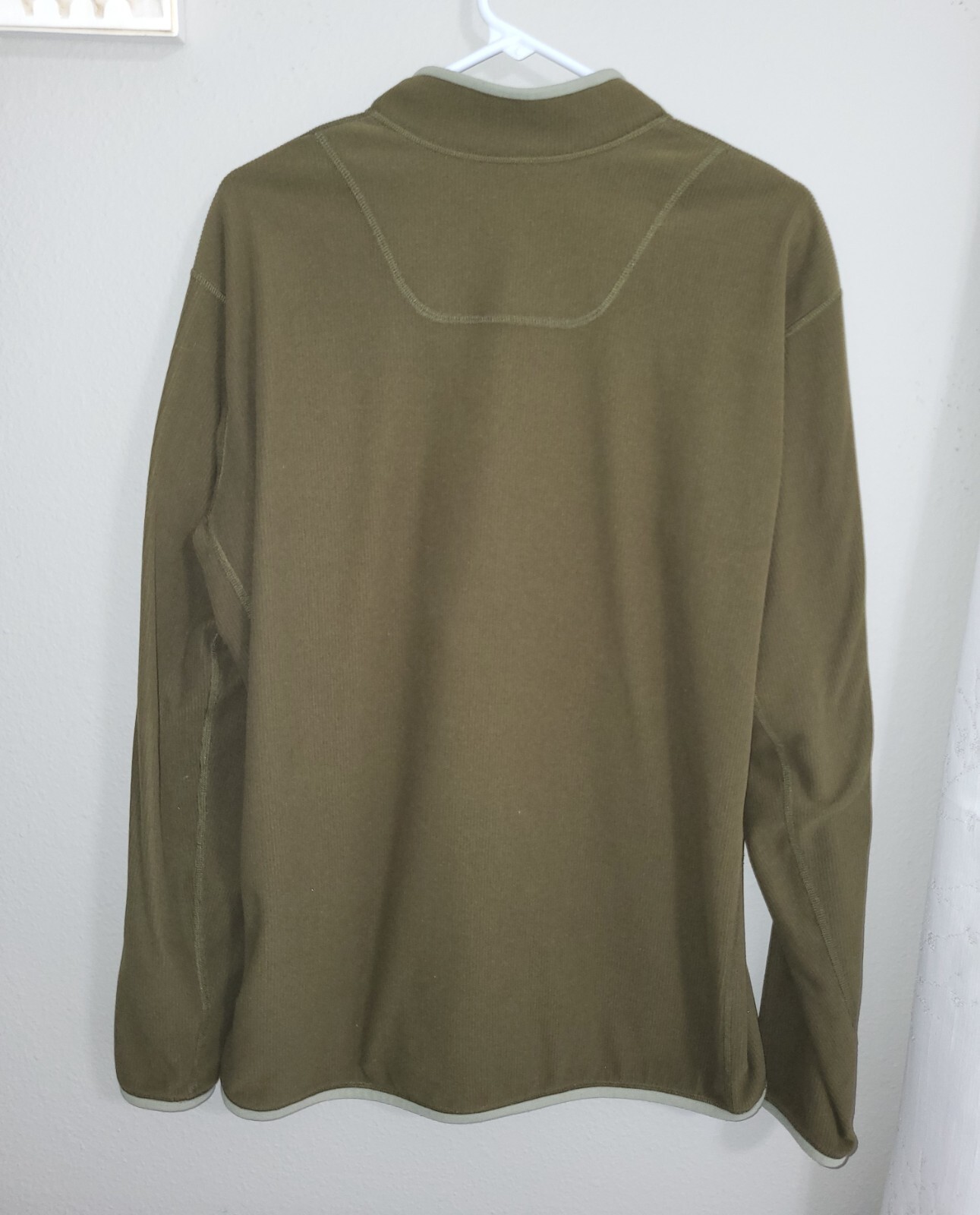 Arc'teryx Maglione Uomo 1 3 Zip Maglione a Costine Giacca Logo Oliva Taglia L G