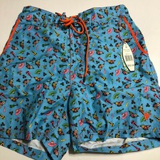 Beach Bros Mens Swim Trunks Board Shorts Sz M Blue NWT Mayo Cinco 52
