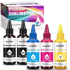 Sublimation Ink 500ML for Epson WF-7820 WF-3820 ST-4000 (5 Pack, CMY+2BK)