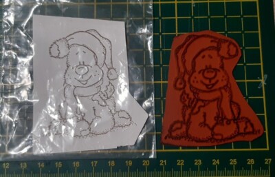 Lelo Design - Stempelgummi Hund mit Mütze - Winter Einzelstempel