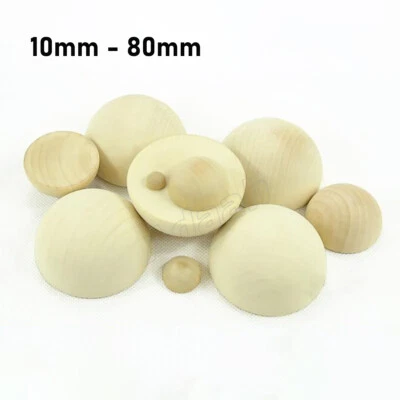 Φ Mezze sfere in legno naturale 10mm-80mm sfere semicerchio legno fai da te artigianato modello