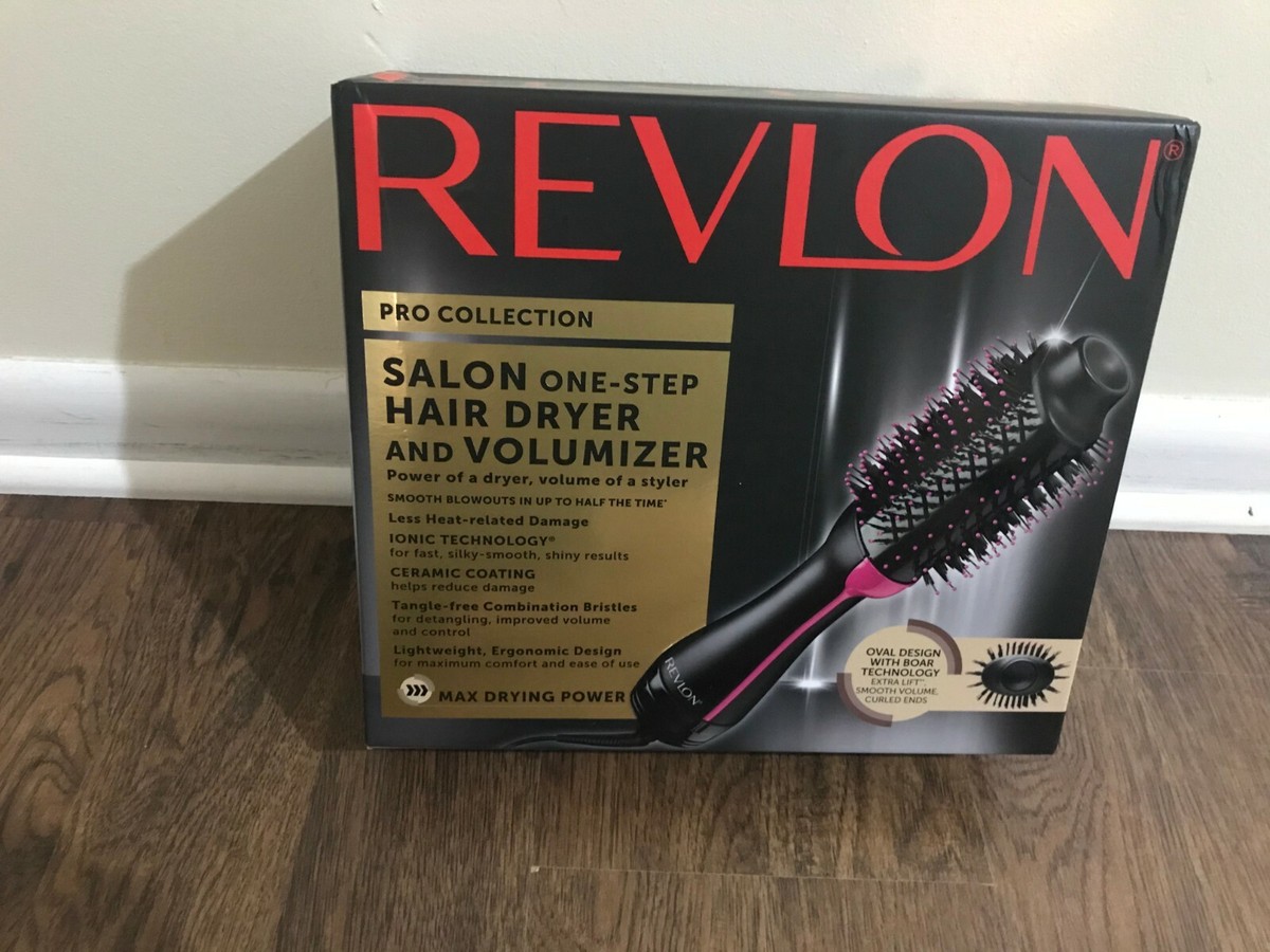 Revlon Pro Collection Salon One Step Hair Dryer Volumizer Brush  Black/Pink NEW