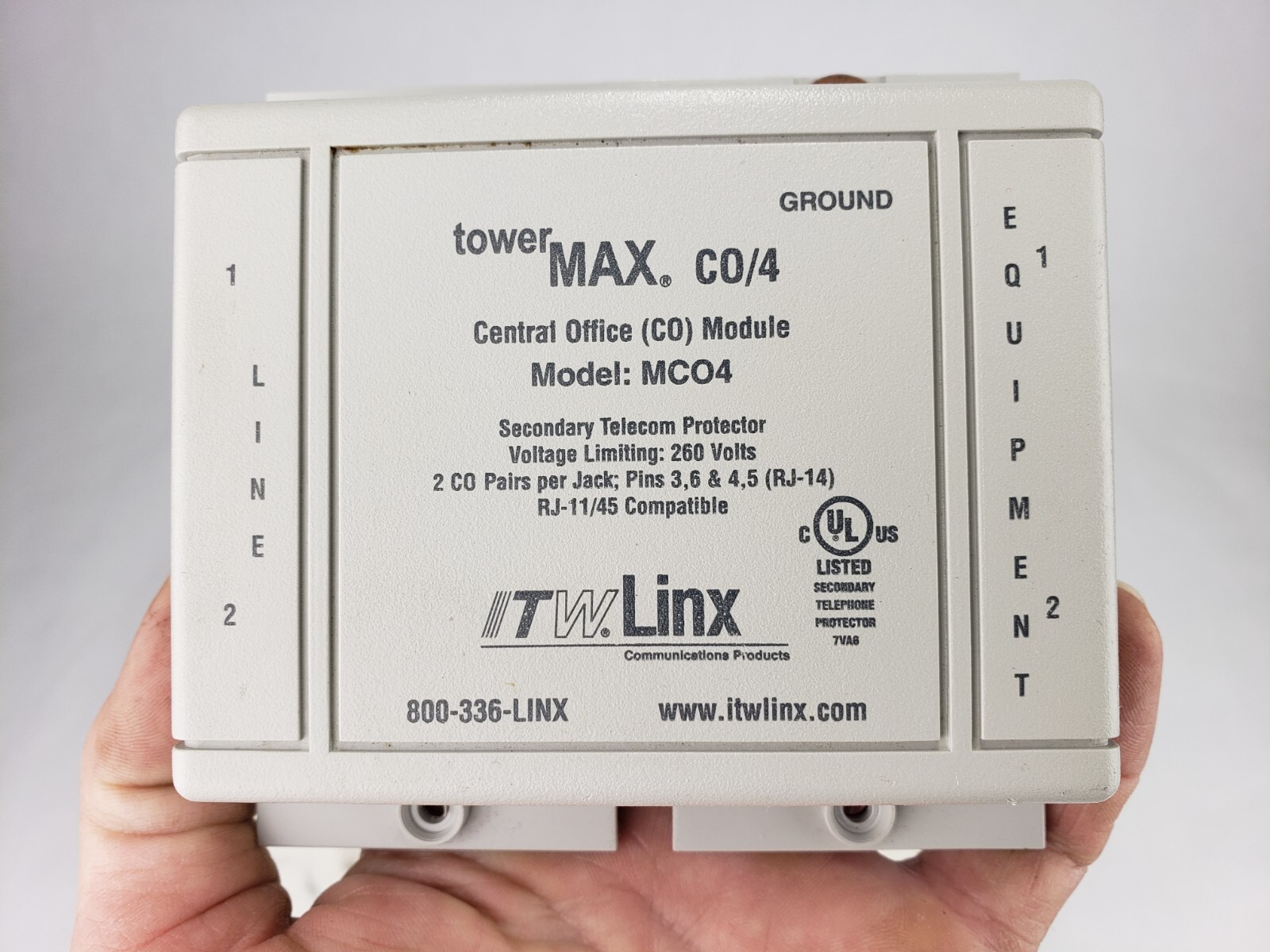 Telecom Protector Module ITW Linx MC04 Secondary Telecom Protector Line Equipment Tower Max ...