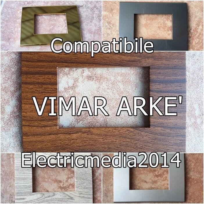 SANDASDON PLACCA VIMAR ARKE' COMPATIBILE PLACCHETTE COPRINTERRUTTORI 3 4 7 POSTI