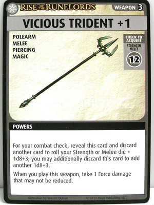 Pathfinder Adventure Card Game - 1x Vicious Trident +1 - The Hook Mountain