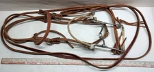 Combo Hackamore Snaffle Bit - W/ Headstall & Reins  1002251