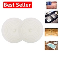 Tub Stopper 2 Pack, 6 inches Large Silicone Drain Plug Hair Stopper Flat Suct...