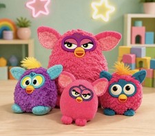 Furby Plush Toy Bundle Bulk Lot x6 Large 18cm & Small 8cm Hasbro Famosa Genuine 