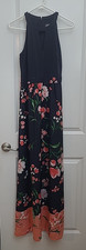 Vince Camuto Maxi Dress Womens Sz 6 Multi Floral Tropical Sleeveless See Pics