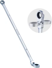 Extra Long Ratcheting Wrench, Flex Head & Fixed Offset Head Double Box End Combi