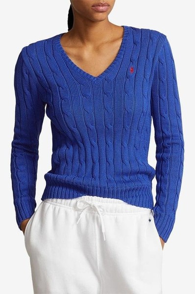 Women Polo Ralph Lauren Sweater Blue Cotton XS