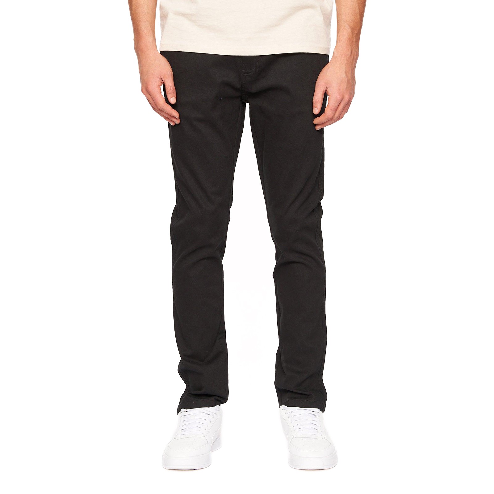 Crosshatch Mens Roysden Mens Casual Dress Deasigner Fashion Bottoms Chinos Black