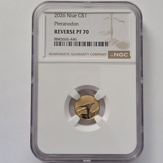 2026 Niue Gold G$1 Pteranodon Coin NGC Reverse PF 70 Perfect 70