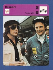 1977 Swedish Sportscaster Auto Racing #15-04 Jackie Stewart & Niki Lauda