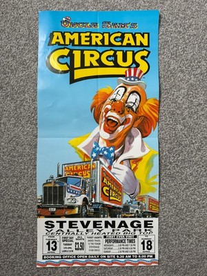 Uncle Sam's American Circus (Hoffman) Poster 1999 - Stevenage (Clown)