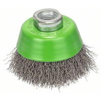 Bosch Accessories TopfbüRste, Edelstahl, Gewellter Draht, 65 Mm, 0,3 Mm, 12500