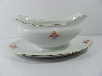 Eschenbach Bavaria Sauciere Goldrand berieben ca. L 21 cm B 14 cm H 9 cm