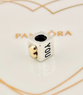 LIMITED EDITION Neu Pandora Bicolor ''I Love You'' Square Dice Charm 790200