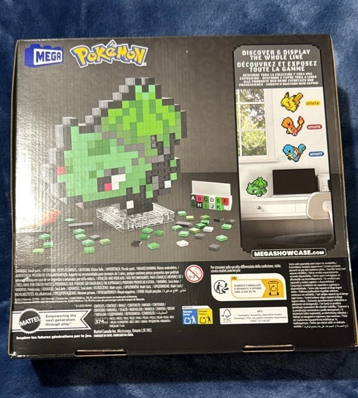 MEGA Pokemon Bulbasaur Pixel Art Kit de Construcción - 374 piezas - Edades 13+ - Nuevo en Caja Sellado Foto 2 de 3