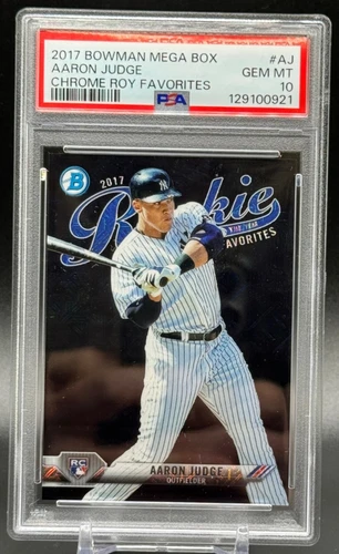 2017 Bowman Mega Box Aaron Judge Chrome ROY Favorites RC Rookie Card #AJ PSA 10
