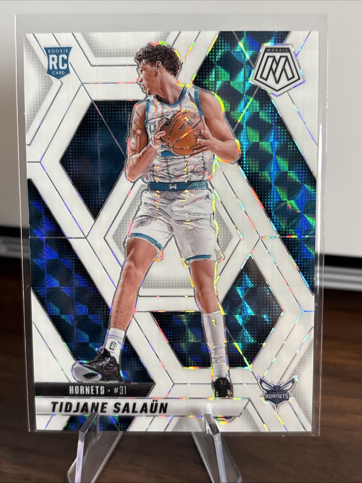 2024-25 Panini Mosaic - Rookies Tidjane Salaun #241 White Mosaic Prizm /25 (RC)