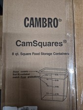 Case Of 6 New Cambro 8SFSPP190 Food Storage Container, 9559 