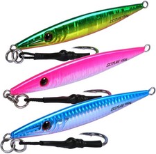 Goture Fishing Jigs Saltwater 60g-200g with Assist Hook, Glow Vertical Jigs, Spe